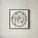 Holiday Vignette V by Anne Tavoletti. Shown in a sleek black glass frame for a contemporary gallery look. Available as an archival giclee rolled canvas, fine art paper, or poster print. SKU 76506a.