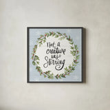 Holiday Vignette VI by Anne Tavoletti. Shown in a sleek black glass frame for a contemporary gallery look. Available as an archival giclee rolled canvas, fine art paper, or poster print. SKU 76507a.