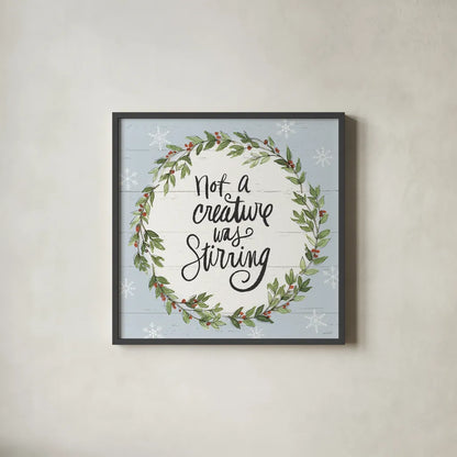 Holiday Vignette VI by Anne Tavoletti. Shown in a sleek black glass frame for a contemporary gallery look. Available as an archival giclee rolled canvas, fine art paper, or poster print. SKU 76507a.