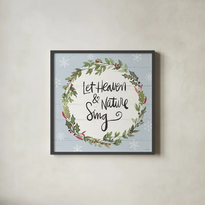 Holiday Vignette VII by Anne Tavoletti. Shown in a sleek black glass frame for a contemporary gallery look. Available as an archival giclee rolled canvas, fine art paper, or poster print. SKU 76508a.