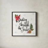 Holiday Vignette VIII by Anne Tavoletti. Shown in a sleek black glass frame for a contemporary gallery look. Available as an archival giclee rolled canvas, fine art paper, or poster print. SKU 76509a.