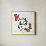 Holiday Vignette VIII by Anne Tavoletti. Shown in a natural wood glass frame for a timeless modern aesthetic. Available as an archival giclee rolled canvas, fine art paper, or poster print. SKU 76509a.