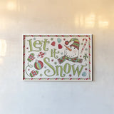 Holiday Whimsy I by Anne Tavoletti. shown as a paper print in a white frame. Available as a archival giclee rolled canvas, fine art paper, or poster print. SKU 77278i.