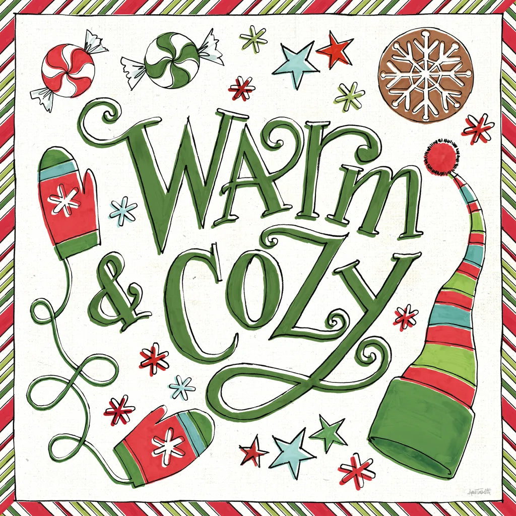 Holiday Whimsy II by Anne Tavoletti. SKU 77279a. Archival Giclee Fine art print for wall decor.