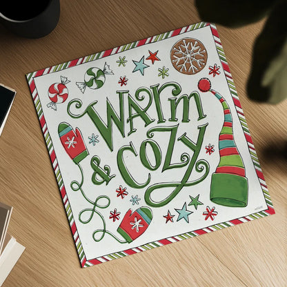 Holiday Whimsy II by Anne Tavoletti. Shown as a detailed flat fine art print, highlighting archival giclee quality. Available as an archival giclee rolled canvas, fine art paper, or poster print. SKU 77279a.