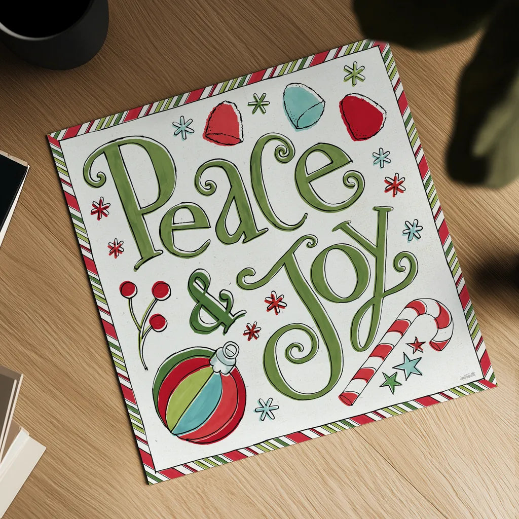 Holiday Whimsy V by Anne Tavoletti. Shown as a detailed flat fine art print, highlighting archival giclee quality. Available as an archival giclee rolled canvas, fine art paper, or poster print. SKU 77282a.