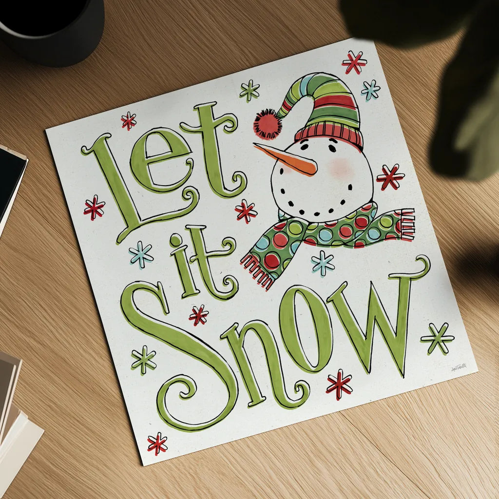 Holiday Whimsy VII by Anne Tavoletti. Shown as a detailed flat fine art print, highlighting archival giclee quality. Available as an archival giclee rolled canvas, fine art paper, or poster print. SKU 77284a.