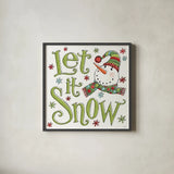 Holiday Whimsy VII by Anne Tavoletti. Shown in a sleek black glass frame for a contemporary gallery look. Available as an archival giclee rolled canvas, fine art paper, or poster print. SKU 77284a.