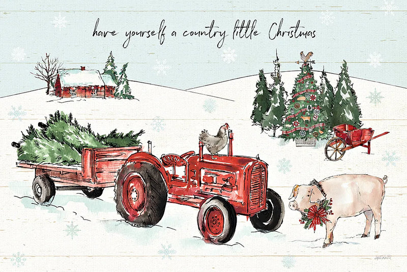 Holiday on the Farm I by Anne Tavoletti. SKU 37271i. Archival Giclee Fine art print for wall decor.