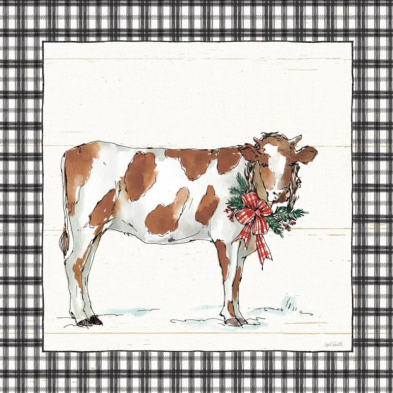 Holiday on the Farm III BW by Anne Tavoletti. SKU 67996a. Archival Giclee Fine art print for wall decor.