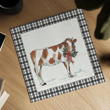 Holiday on the Farm III BW by Anne Tavoletti. Shown as a detailed flat fine art print, highlighting archival giclee quality. Available as an archival giclee rolled canvas, fine art paper, or poster print. SKU 67996a.