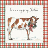 Holiday on the Farm III Plaid by Anne Tavoletti. SKU 38392a. Archival Giclee Fine art print for wall decor.