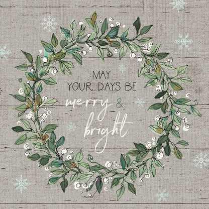Holiday on the Farm IX - Merry and Bright by Anne Tavoletti. SKU 57867a. Archival Giclee Fine art print for wall decor.