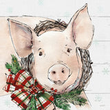 Holiday on the Farm VII on Gray by Anne Tavoletti. SKU 38390a. Archival Giclee Fine art print for wall decor.