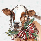 Holiday on the Farm VIII on Gray by Anne Tavoletti. SKU 38391a. Archival Giclee Fine art print for wall decor.