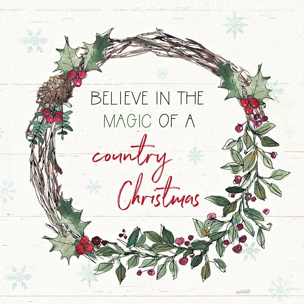 Holiday on the Farm X by Anne Tavoletti. SKU 37280a. Archival Giclee Fine art print for wall decor.