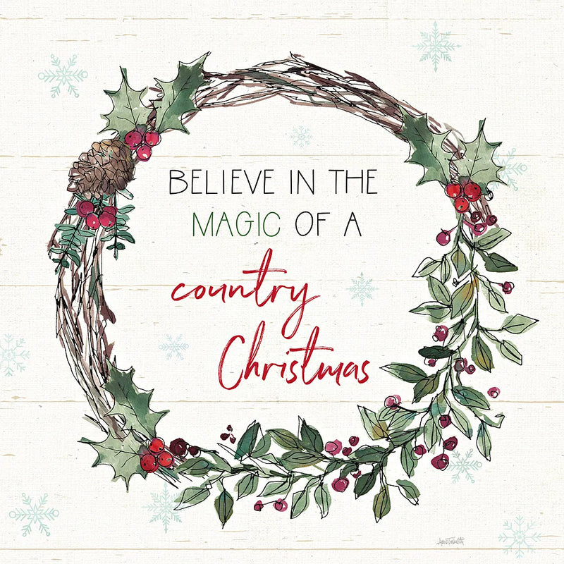 Holiday on the Farm X by Anne Tavoletti. SKU 37280a. Archival Giclee Fine art print for wall decor.