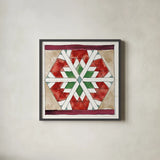 Holiday on the Farm XI by Anne Tavoletti. Shown in a sleek black glass frame for a contemporary gallery look. Available as an archival giclee rolled canvas, fine art paper, or poster print. SKU 37281a.