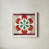 Holiday on the Farm XI by Anne Tavoletti. Shown in a crisp white glass frame for a clean and minimalist style. Available as an archival giclee rolled canvas, fine art paper, or poster print. SKU 37281a.