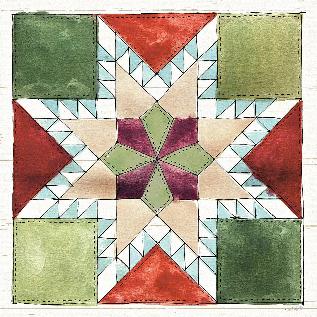 Holiday on the Farm XII by Anne Tavoletti. SKU 37282a. Archival Giclee Fine art print for wall decor.