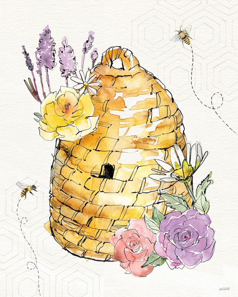 Honeybee Blossoms VII by Anne Tavoletti