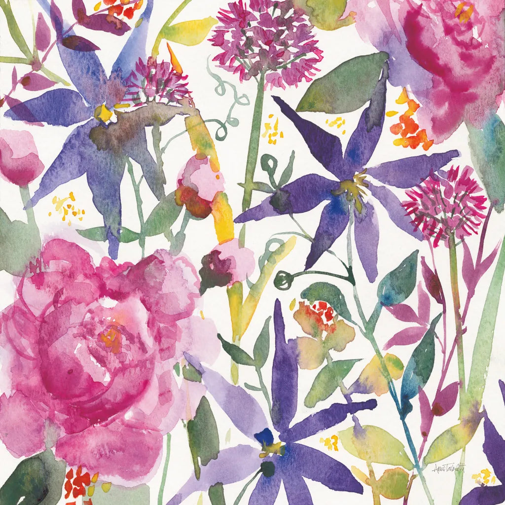 June Flowers by Anne Tavoletti. SKU 59347a. Archival Giclee Fine art print for wall decor.