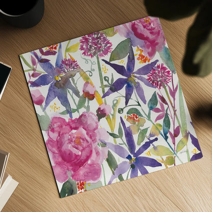 June Flowers by Anne Tavoletti. Shown as a detailed flat fine art print, highlighting archival giclee quality. Available as an archival giclee rolled canvas, fine art paper, or poster print. SKU 59347a.