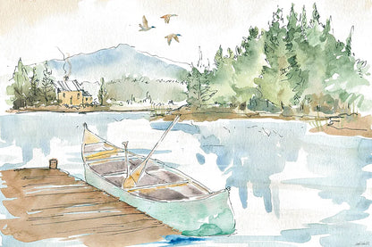 Lakehouse I by Anne Tavoletti. SKU 24223i. Archival Giclee Fine art print for wall decor.