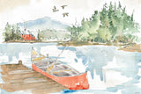 Lakehouse I Red by Anne Tavoletti. SKU 27077i. Archival Giclee Fine art print for wall decor.