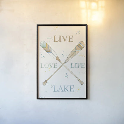 Lakehouse V v2 by Anne Tavoletti. shown as a paper print in a black flame. Available as a archival giclee rolled canvas, fine art paper, or poster print. SKU 30769h.