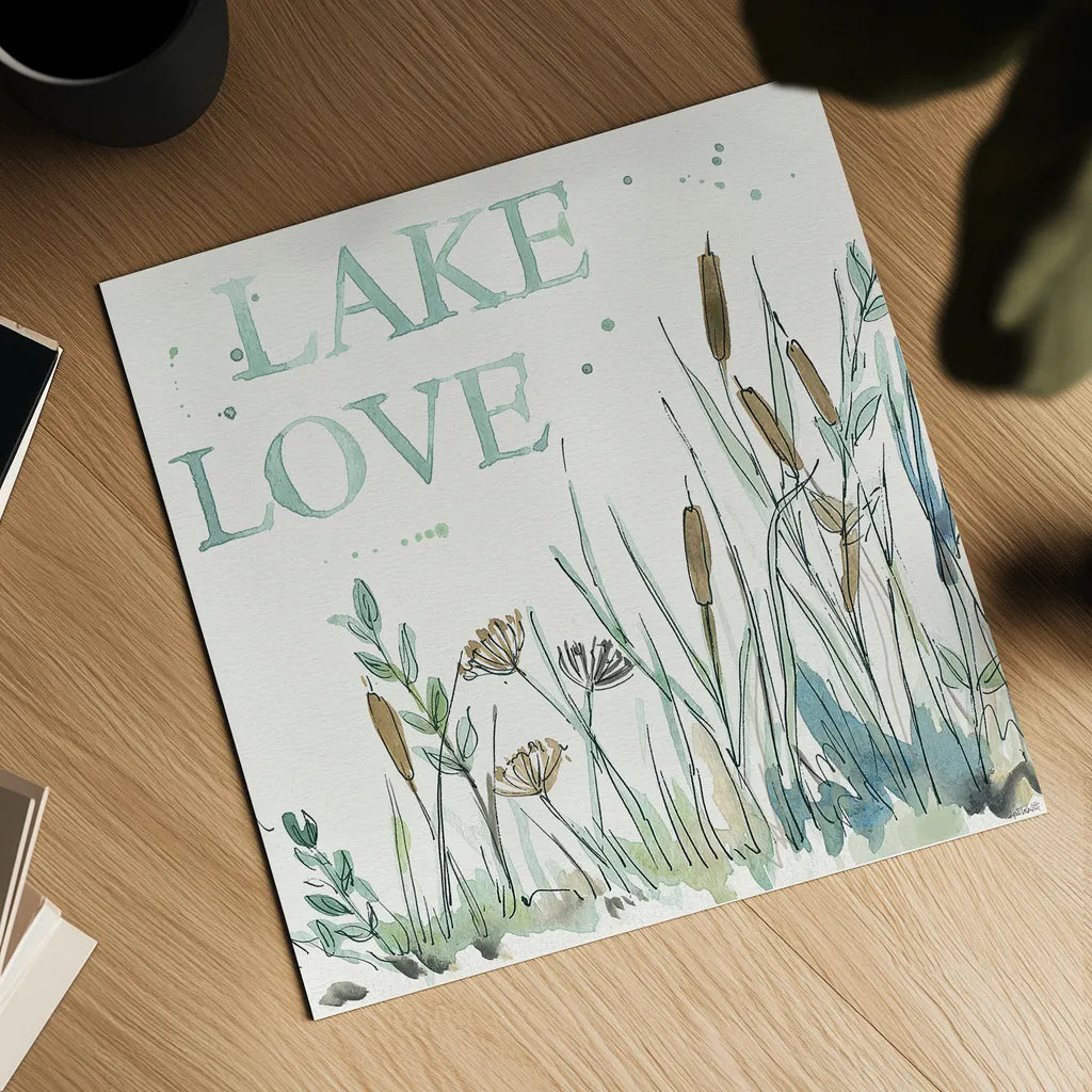 Lakehouse VI by Anne Tavoletti. Shown as a detailed flat fine art print, highlighting archival giclee quality. Available as an archival giclee rolled canvas, fine art paper, or poster print. SKU 24227a.