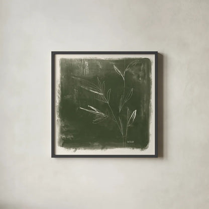 Leaf Lines II by Anne Tavoletti. Shown in a sleek black glass frame for a contemporary gallery look. Available as an archival giclee rolled canvas, fine art paper, or poster print. SKU 97373a.