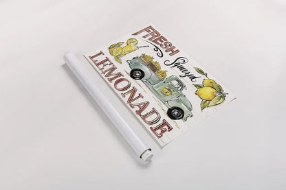 Lemonade Stand I by Anne Tavoletti. shown as a rolled paper print. Available as archival giclee rolled canvas, fine art paper, or poster print. SKU 69022i.