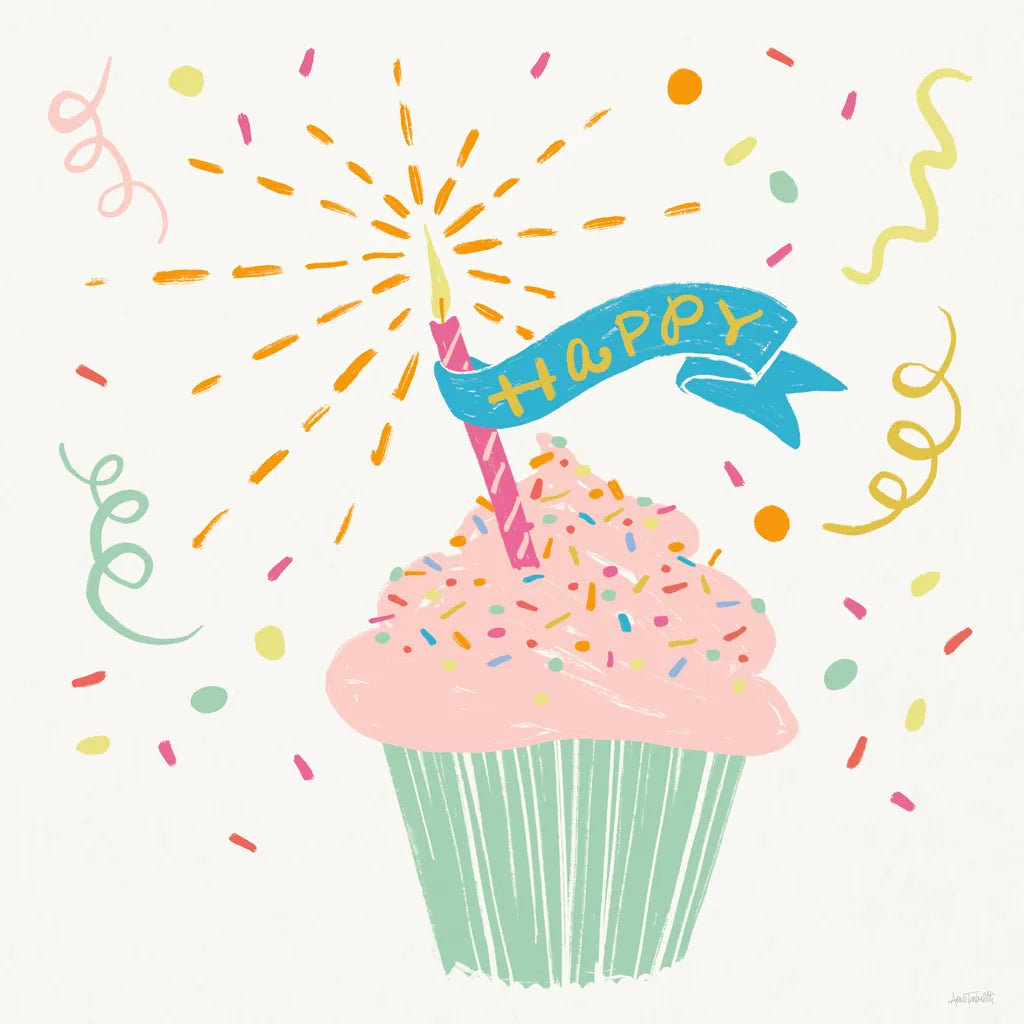 Lets Celebrate II by Anne Tavoletti. SKU 87989a. Archival Giclee Fine art print for wall decor.