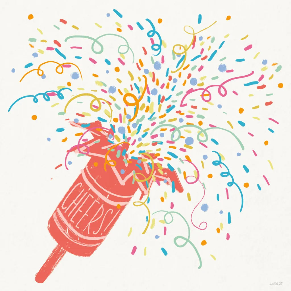 Lets Celebrate III by Anne Tavoletti. SKU 87990a. Archival Giclee Fine art print for wall decor.