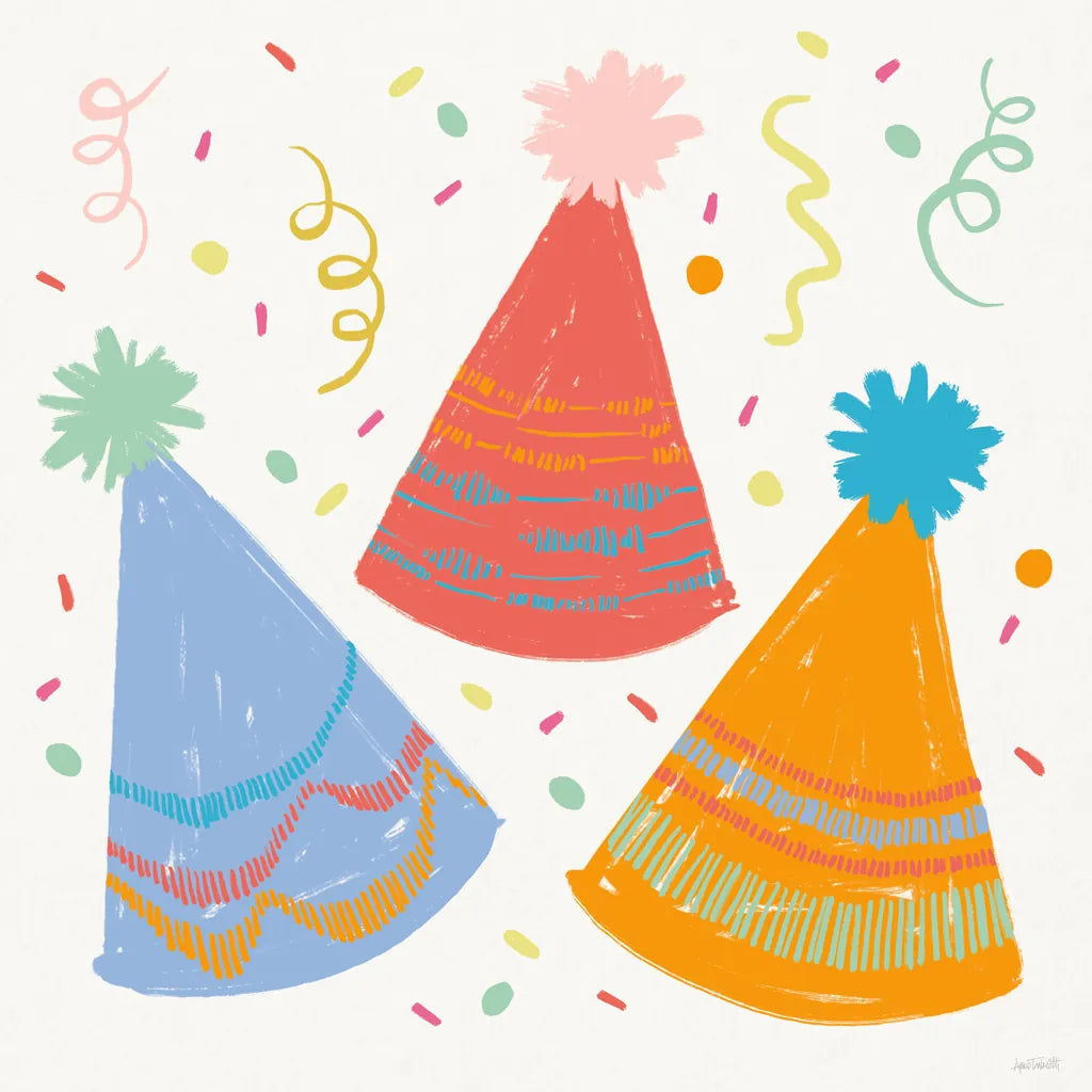 Lets Celebrate IV by Anne Tavoletti. SKU 87991a. Archival Giclee Fine art print for wall decor.