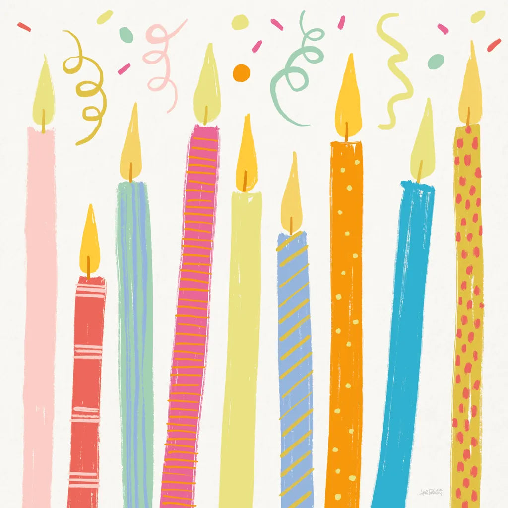 Lets Celebrate V by Anne Tavoletti. SKU 87992a. Archival Giclee Fine art print for wall decor.