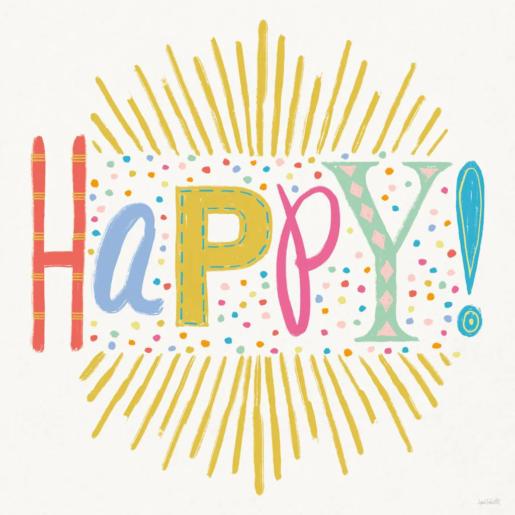 Lets Celebrate VII by Anne Tavoletti. SKU 87994a. Archival Giclee Fine art print for wall decor.