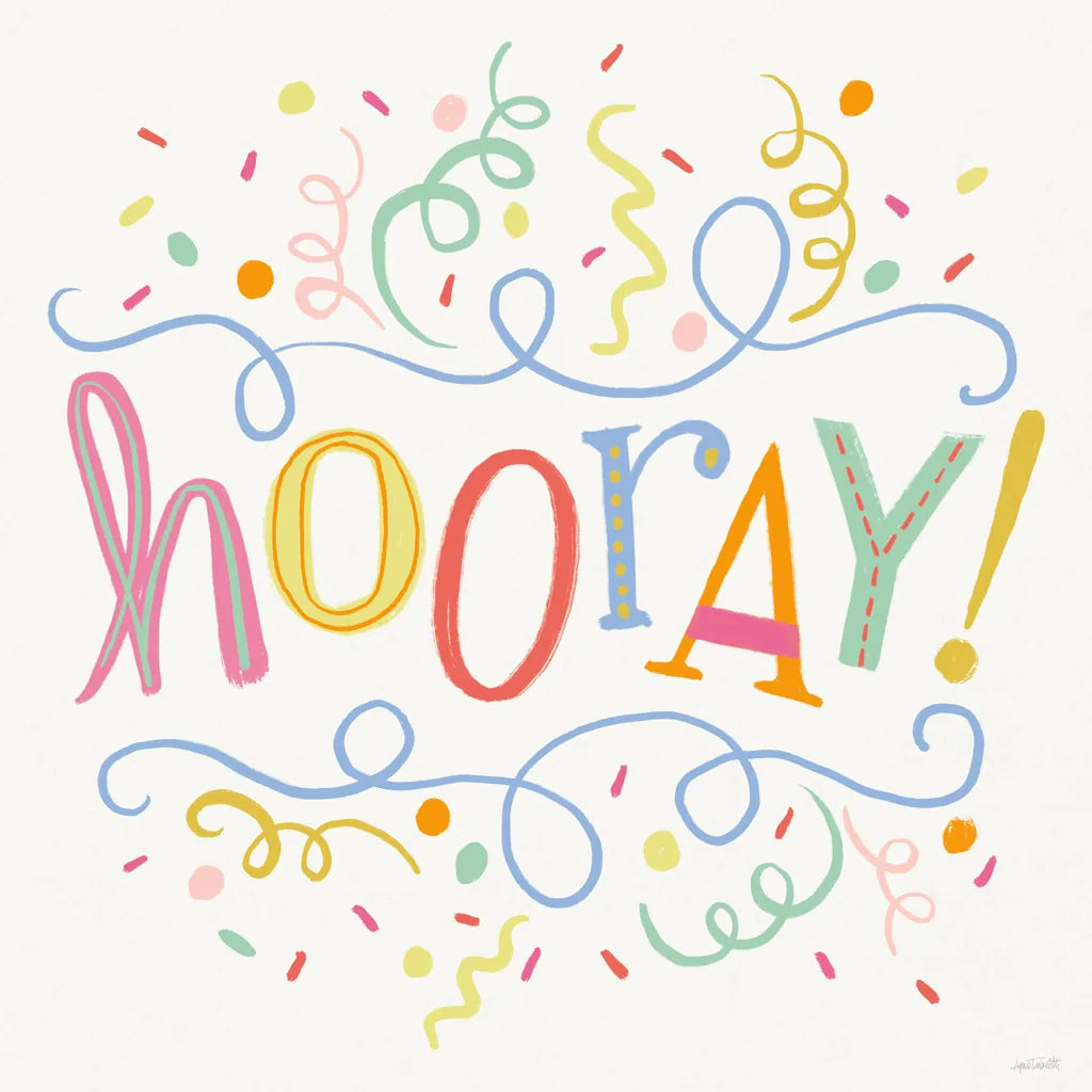 Lets Celebrate VIII by Anne Tavoletti. SKU 87995a. Archival Giclee Fine art print for wall decor.