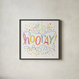 Lets Celebrate VIII by Anne Tavoletti. Shown in a sleek black glass frame for a contemporary gallery look. Available as an archival giclee rolled canvas, fine art paper, or poster print. SKU 87995a.