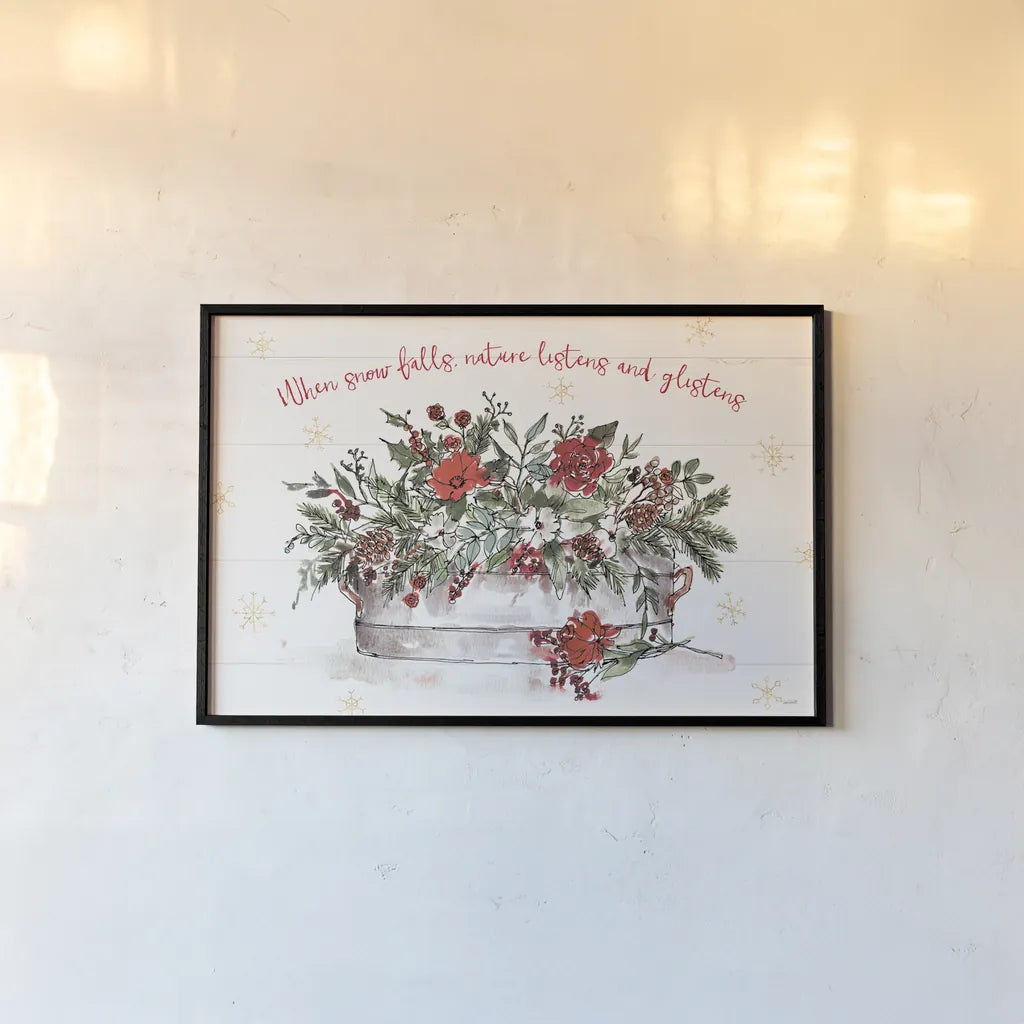 Lighthearted Holiday I by Anne Tavoletti. shown as a paper print in a black flame. Available as a archival giclee rolled canvas, fine art paper, or poster print. SKU 60672i.