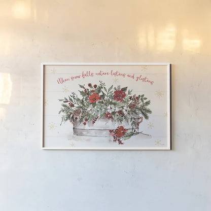 Lighthearted Holiday I by Anne Tavoletti. shown as a paper print in a white frame. Available as a archival giclee rolled canvas, fine art paper, or poster print. SKU 60672i.