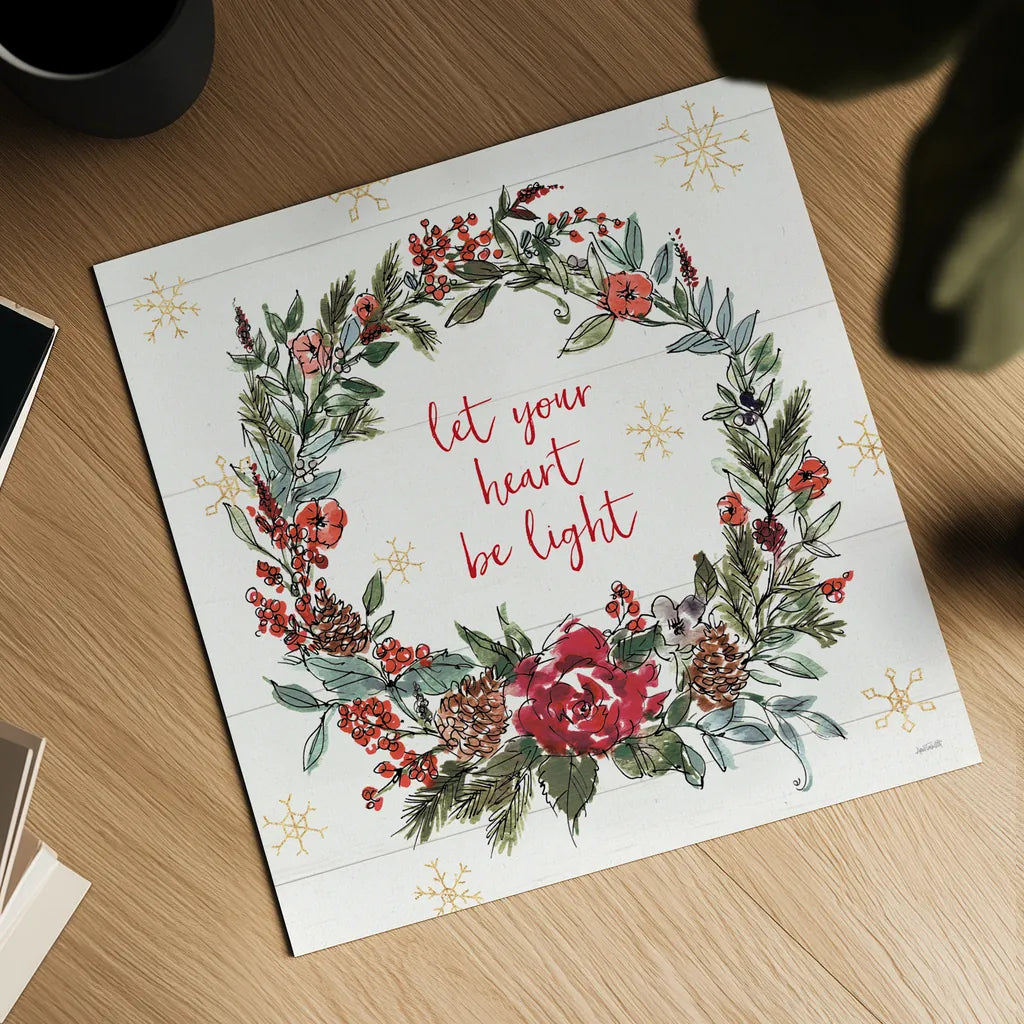 Lighthearted Holiday IV by Anne Tavoletti. Shown as a detailed flat fine art print, highlighting archival giclee quality. Available as an archival giclee rolled canvas, fine art paper, or poster print. SKU 60675a.