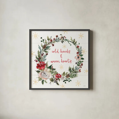Lighthearted Holiday V by Anne Tavoletti. Shown in a sleek black glass frame for a contemporary gallery look. Available as an archival giclee rolled canvas, fine art paper, or poster print. SKU 60676a.