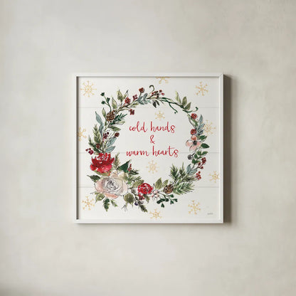 Lighthearted Holiday V by Anne Tavoletti. Shown in a crisp white glass frame for a clean and minimalist style. Available as an archival giclee rolled canvas, fine art paper, or poster print. SKU 60676a.