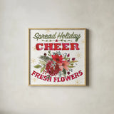 Lighthearted Holiday VI by Anne Tavoletti. Shown in a natural wood glass frame for a timeless modern aesthetic. Available as an archival giclee rolled canvas, fine art paper, or poster print. SKU 60677a.