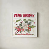 Lighthearted Holiday VII by Anne Tavoletti. Shown in a crisp white glass frame for a clean and minimalist style. Available as an archival giclee rolled canvas, fine art paper, or poster print. SKU 60678a.