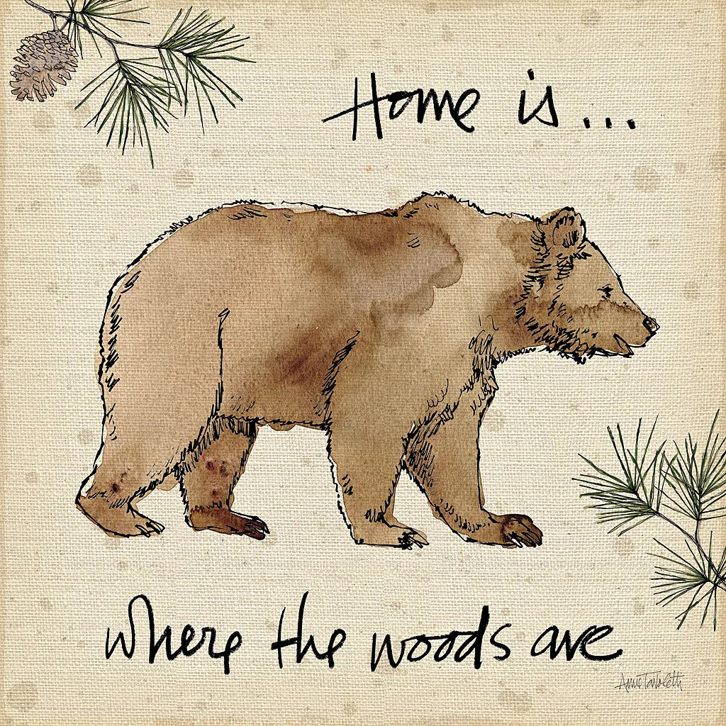 Lodge Life I by Anne Tavoletti. SKU 18551a. Archival Giclee Fine art print for wall decor.