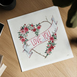 Love You I by Anne Tavoletti. Shown as a detailed flat fine art print, highlighting archival giclee quality. Available as an archival giclee rolled canvas, fine art paper, or poster print. SKU 68562a.