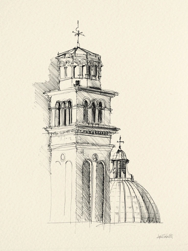 Lucca Line Drawings Venezia by Anne Tavoletti